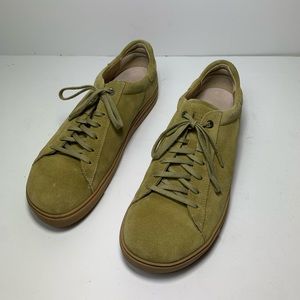 BIRKENSTOCK Green SUEDE AND CANVAS LACE UP SNEAKERS SHOES EUR 45 US 12 - 12.5